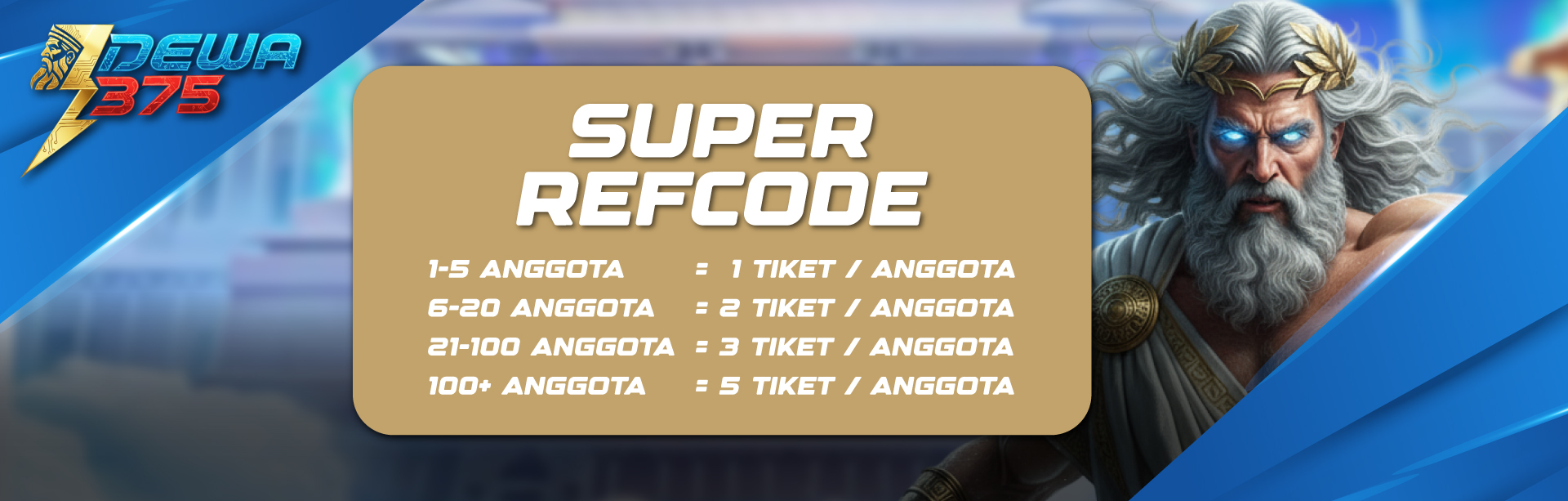 SUPER LUCKY REFFCODE	